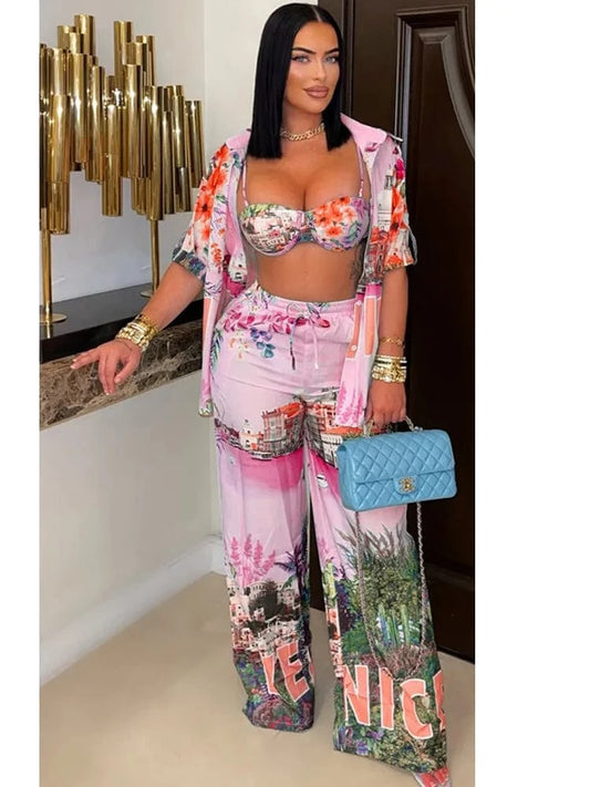 4 Piece Set Africa Clothes African Dashiki New Dashiki Fashion Suit Top And Pants Suits Trousers Ropa Dama Party For Lady