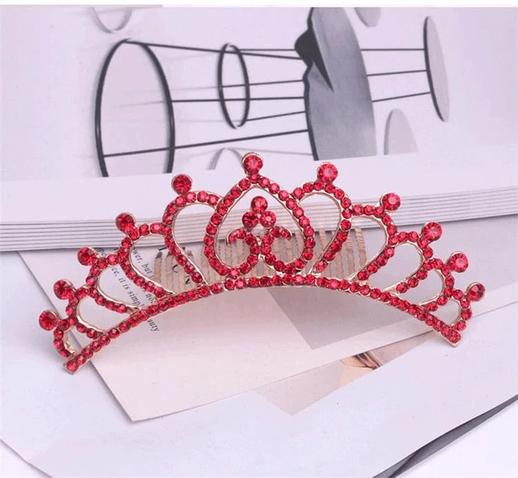4# Wholesale Fashion Bridal Wedding zircon Rhinestone Crowns Metal Tiaras For Women