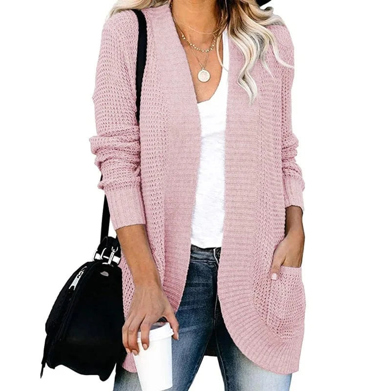 4 XL / 8 Women Casual Knitted Long Cardigan For Womens Autumn 2024 Female Long Sleeve Knit Cardigans Woman Sweater