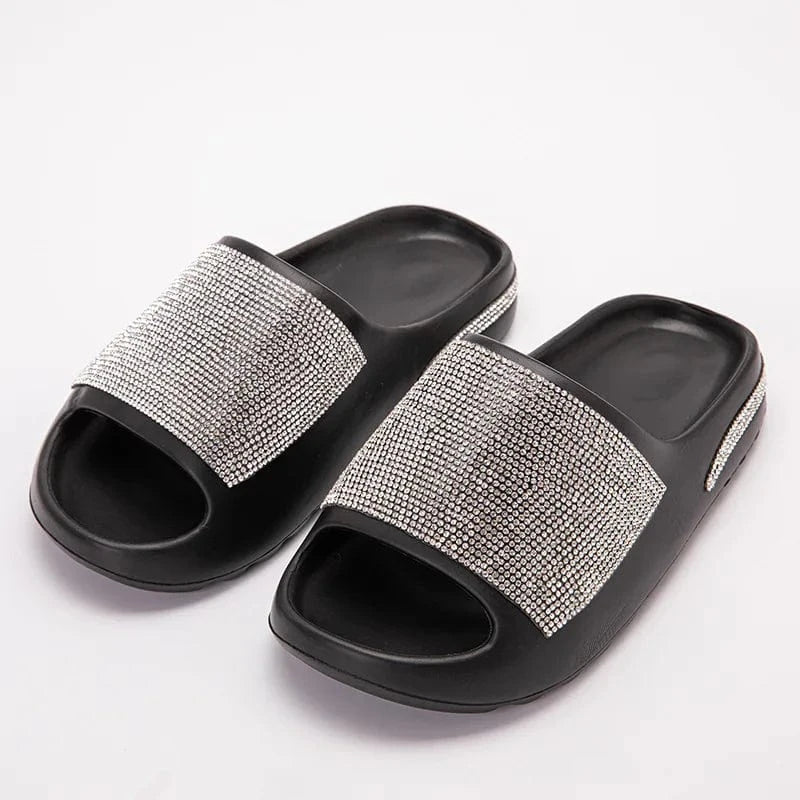 40-41 / Black Custom designer Printed Slides Slippers Customized EVA soft embossed Beach men slippers for Men for Women