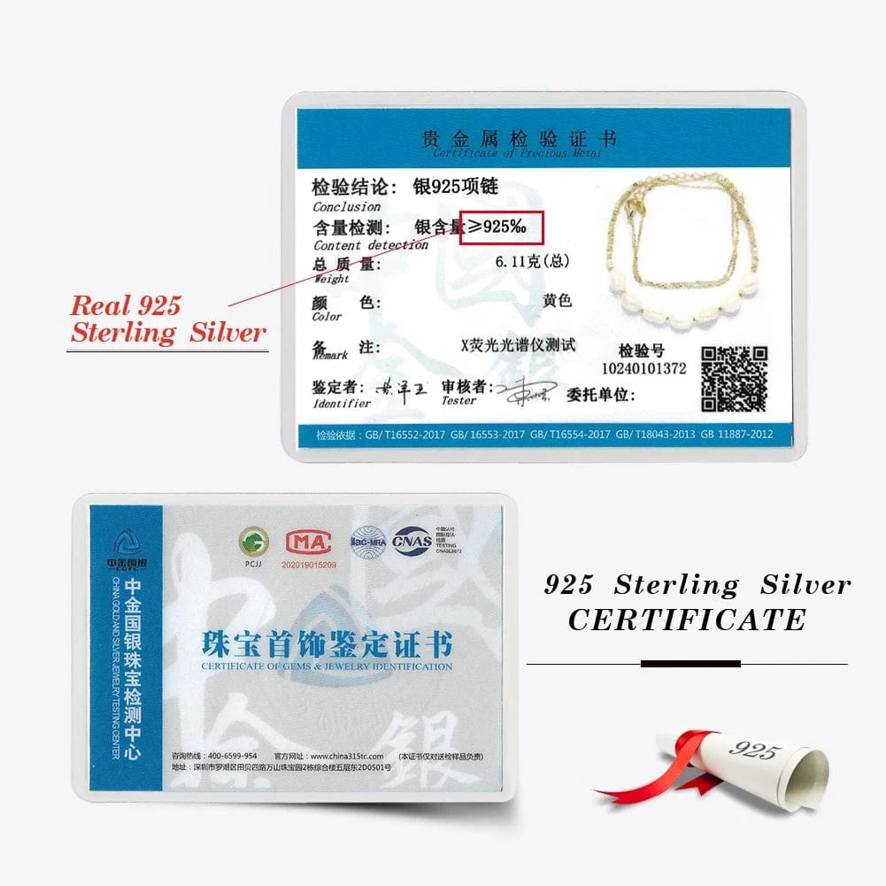 40+5cm(16+2 inch) / GPN69-14K RINNTIN GPN69 Hot Sales 925 Silver Baroque Fresh Water Pearl Necklace Collarbone Chain Jewelry For Women