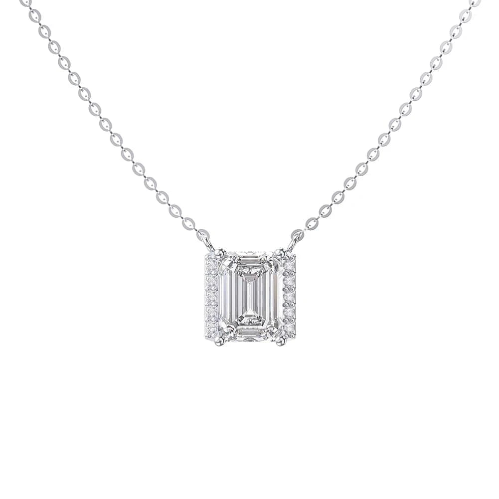 40+5cm(16+2inch) / Rhodium Plated RINNTIN SN313 Fine Jewelry Necklaces Top Quality Rhodium Plated Pendants Women 925 Sterling Silver CZ Necklace