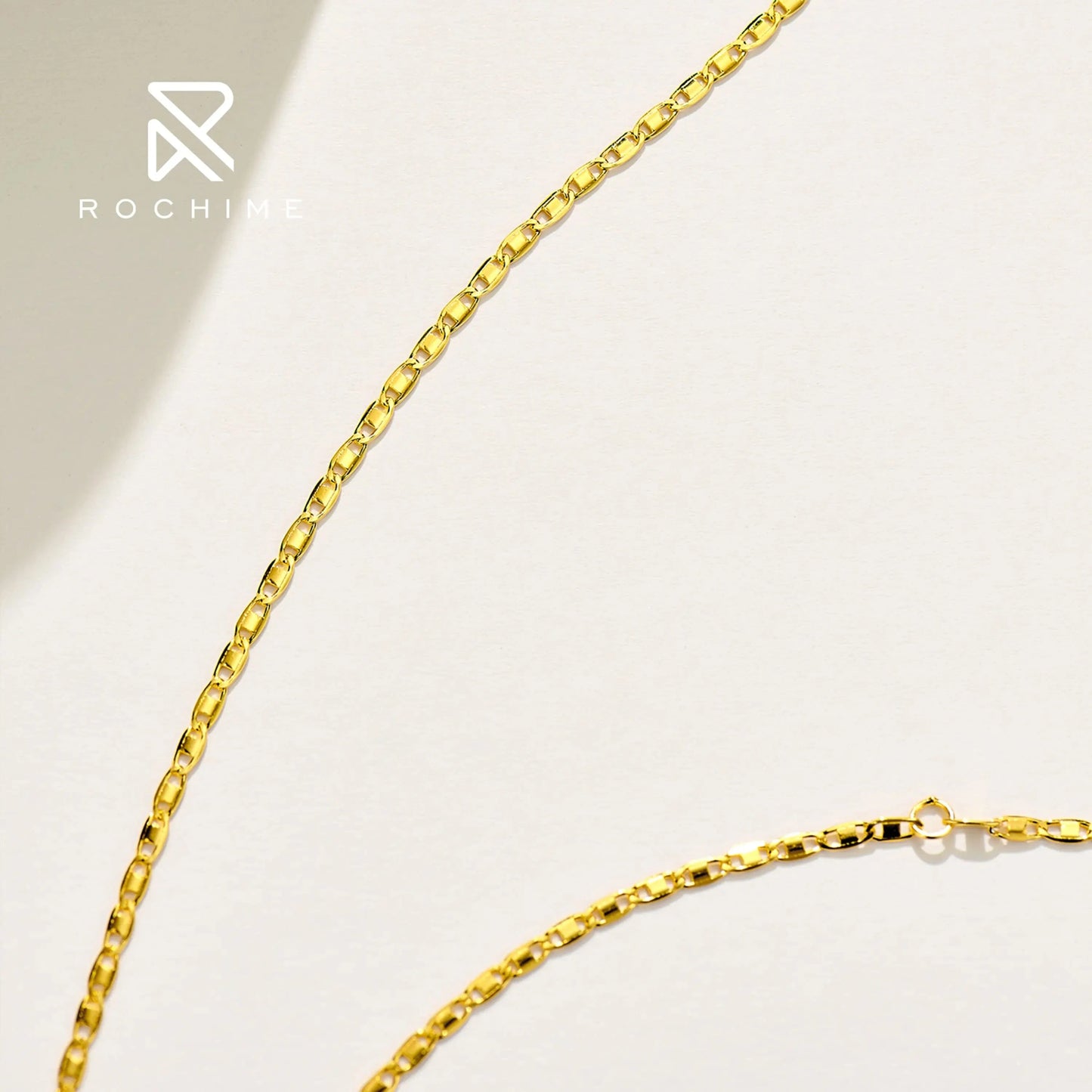 40+5cm / Yellow gold Rochime minimalist ins style fashion Pig Nose  chian choker necklace 925 sterling silver personalized  jewelry