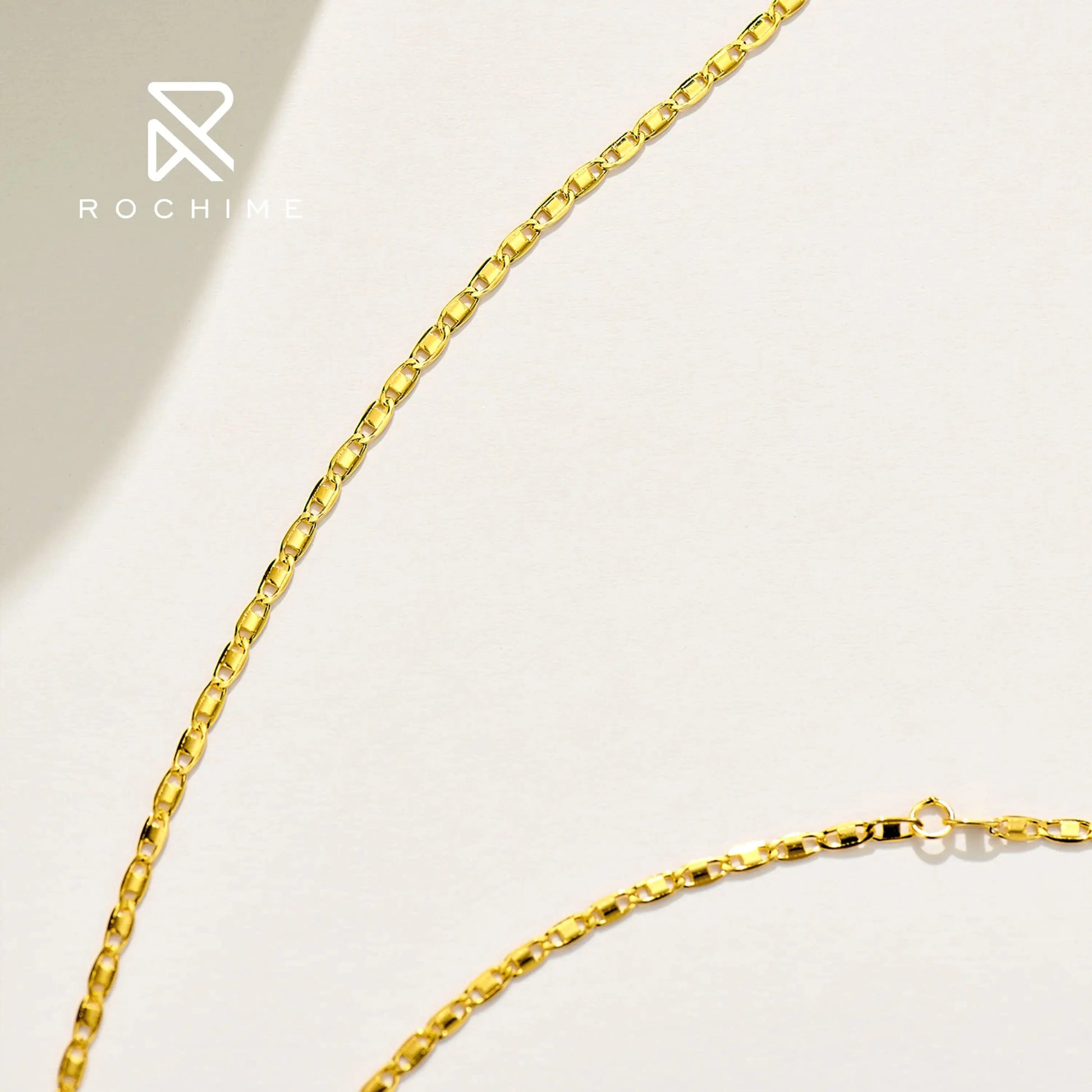 40+5cm / Yellow gold Rochime minimalist ins style fashion Pig Nose  chian choker necklace 925 sterling silver personalized  jewelry