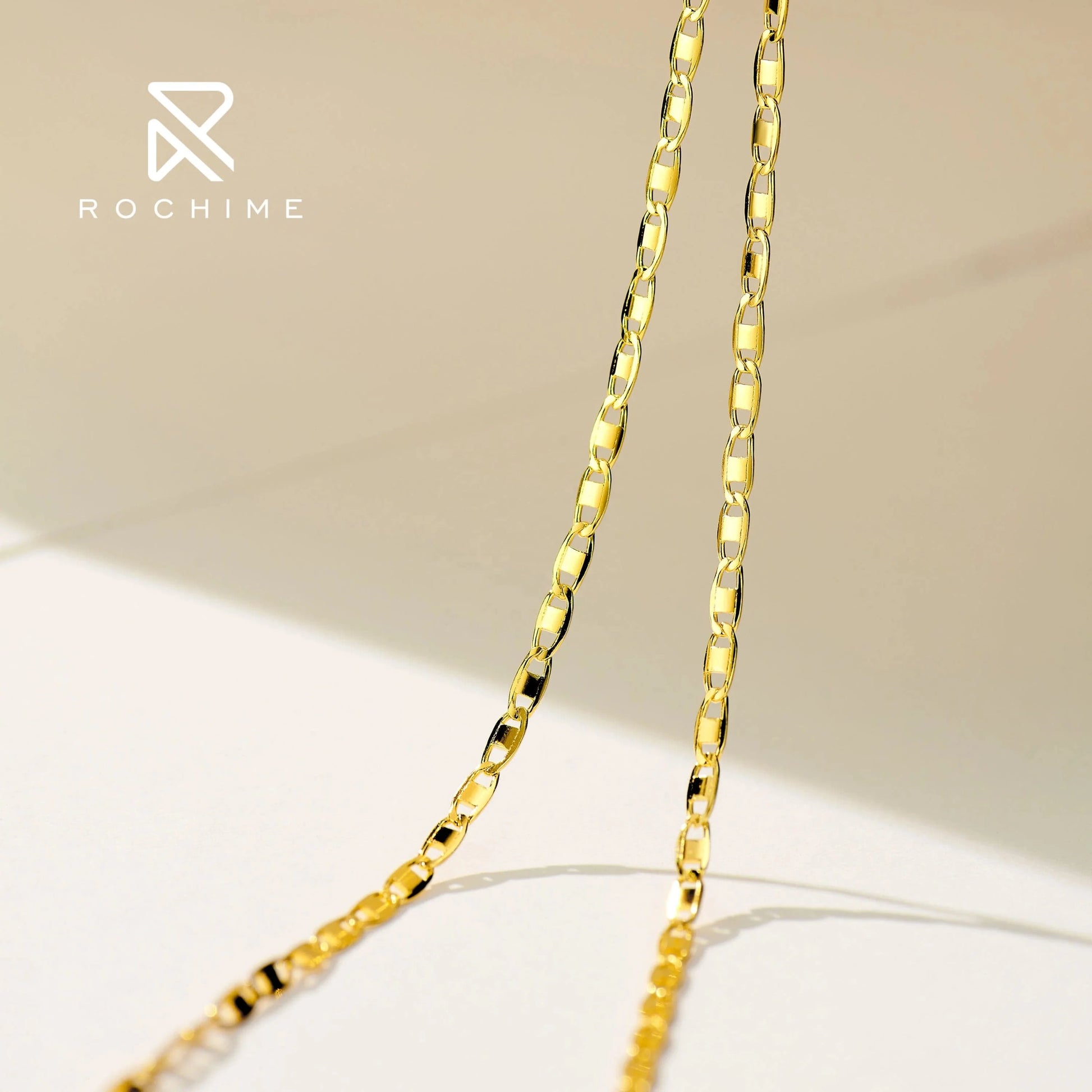 40+5cm / Yellow gold Rochime minimalist ins style fashion Pig Nose  chian choker necklace 925 sterling silver personalized  jewelry