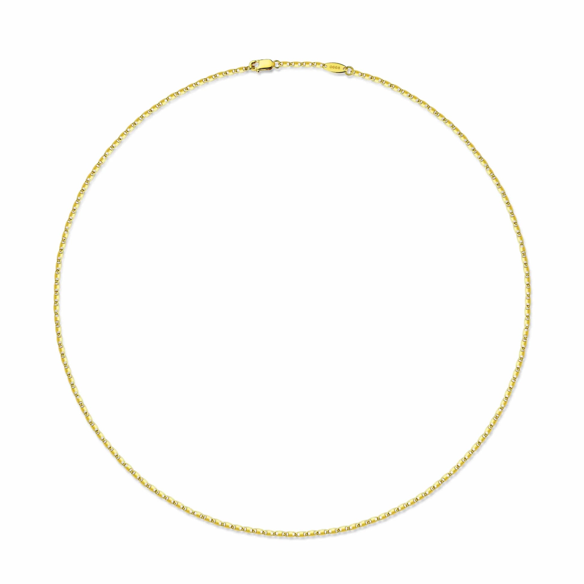 40+5cm / Yellow gold Rochime minimalist ins style fashion Pig Nose  chian choker necklace 925 sterling silver personalized  jewelry