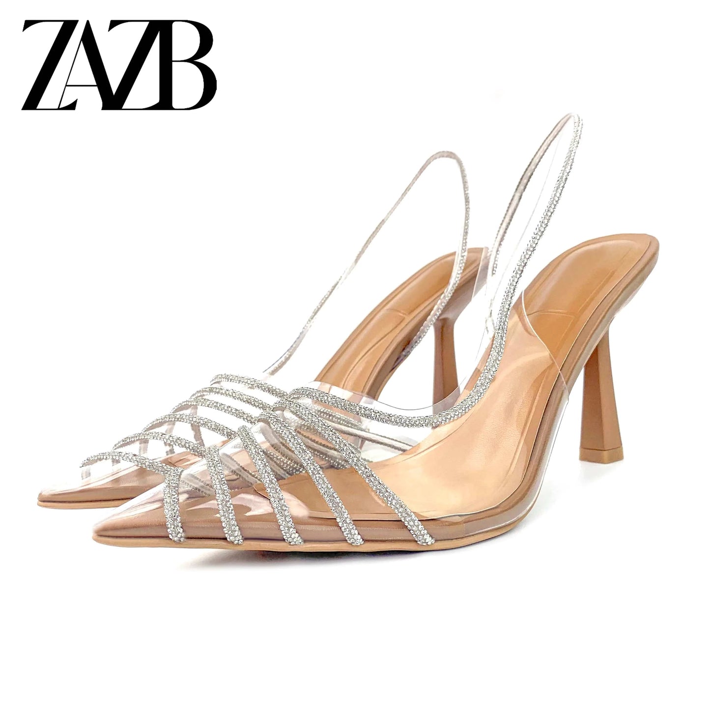 40 / Apricot color Luxury Customized Shiny Designer Sandals Women's and Women's Fashion High Heel Sandals Women's Comfort