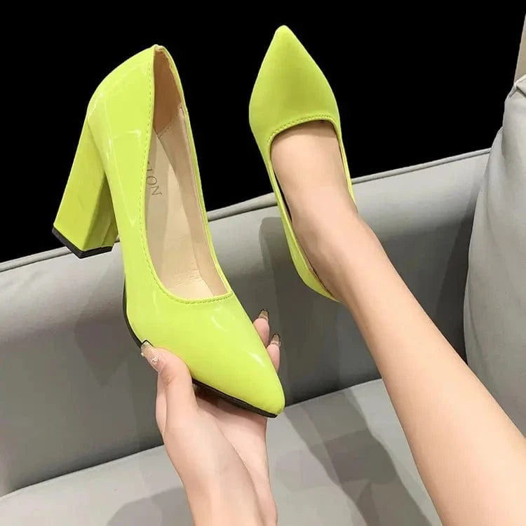 40 / Green Womens Sandals 2023 Triangle Super High Thick Heeled Sandals For Women And Ladies Soft Padded Back Strap Party Women Sandals