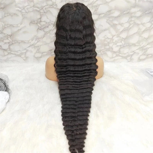 40 inch long lace headband real human hair natural color