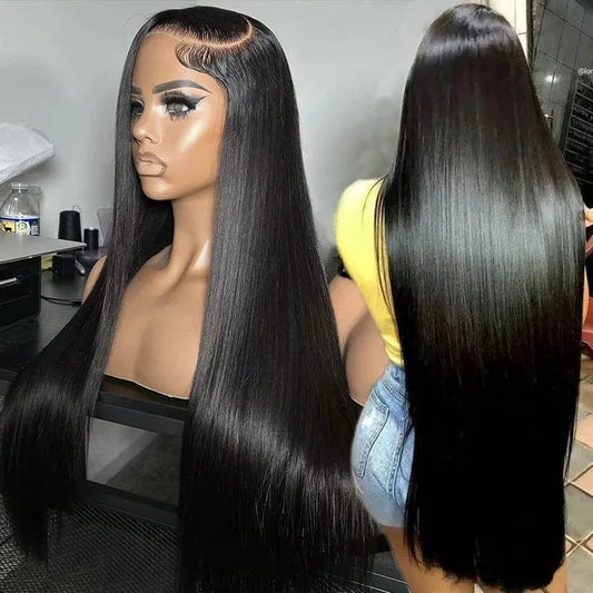 40 Inch Wholesale 13x6 Full HD Lace Front Wig Glueless Virgin Indian Hair Long Straight Wig Cuticle Aligned Raw Human Hair Wigs