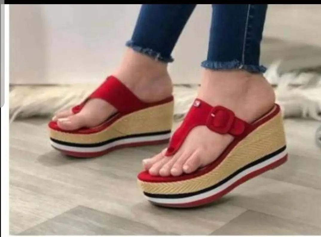 41 / 3 Ladies Shoes Summer Peep Toe Fringe Hem High Heel Wedge Heeled Slippers Bling Platform Slides Holidays Casual Outdoor Sandals