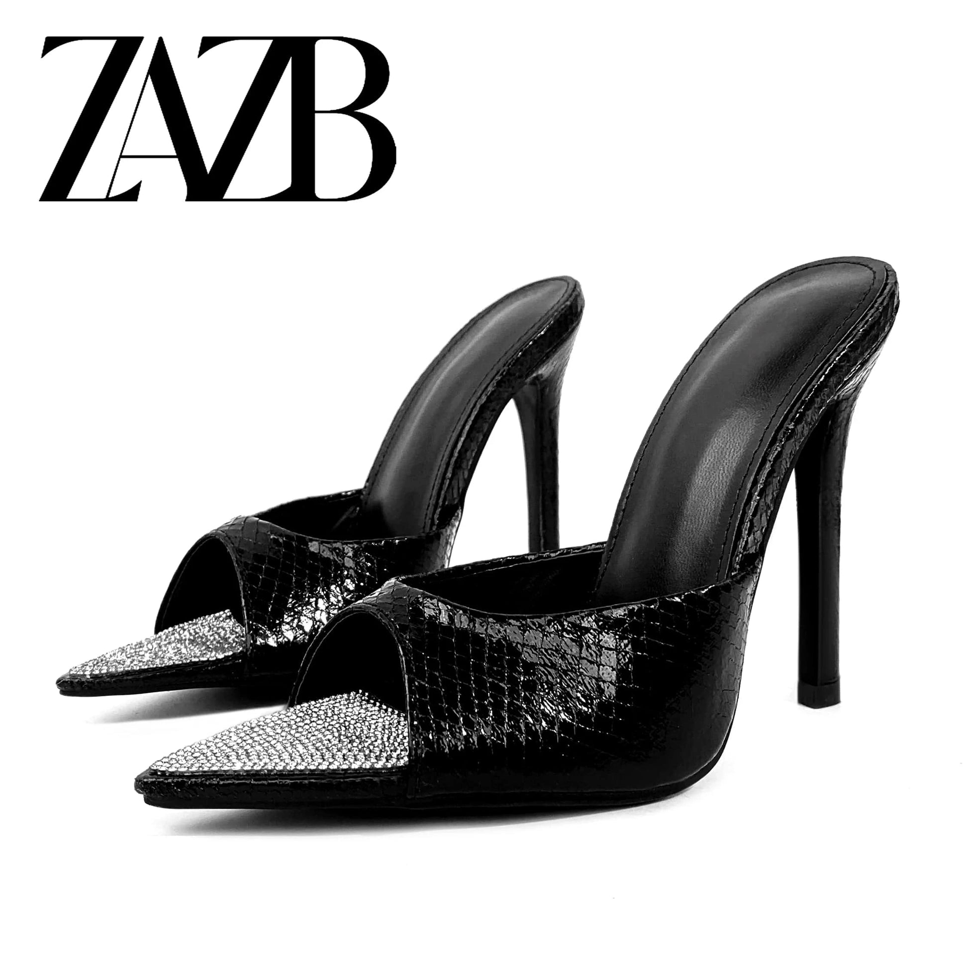 41 / Black Customized designer shoes Pointed slippers Women and women's high heel slippers Luxury women's fashion