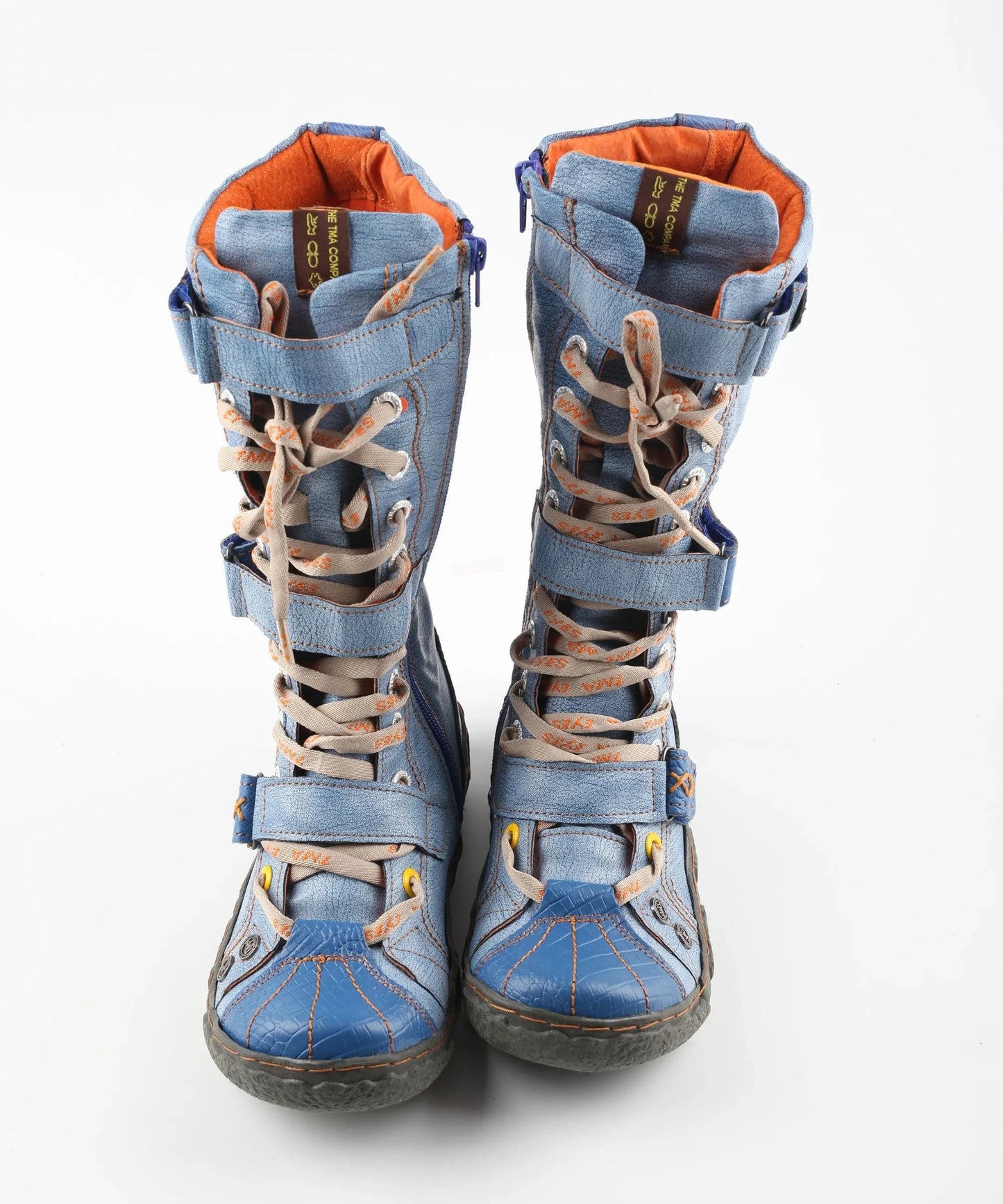 41 / Blue TMA EYES Bottes pour femmes leisure The insole is soft and comfortable to wear  Leather upper Fit and comfortable women shoes