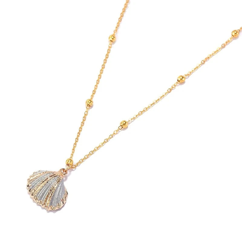 42+7cm / #4 HOVANCI Ocean Series Jewelry Real Natural SeaShell Necklace Pendant For Women 7 Abalone Shell Necklace
