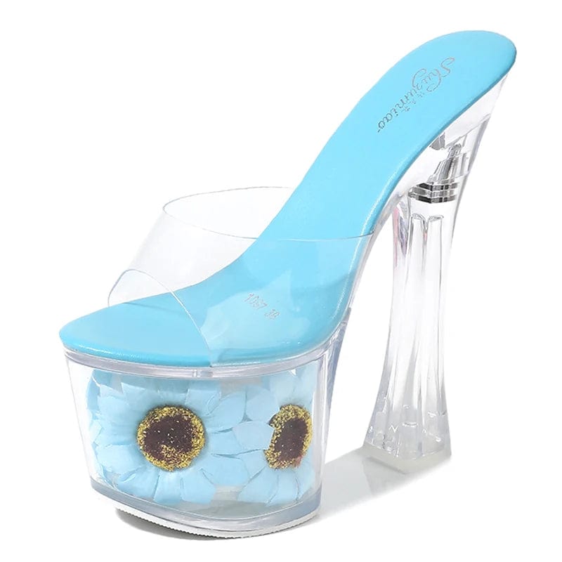 42 / Blue stripper pole womens high heel shoe dance pole woman shoe dresses women lady elegant stiletto designer slippers