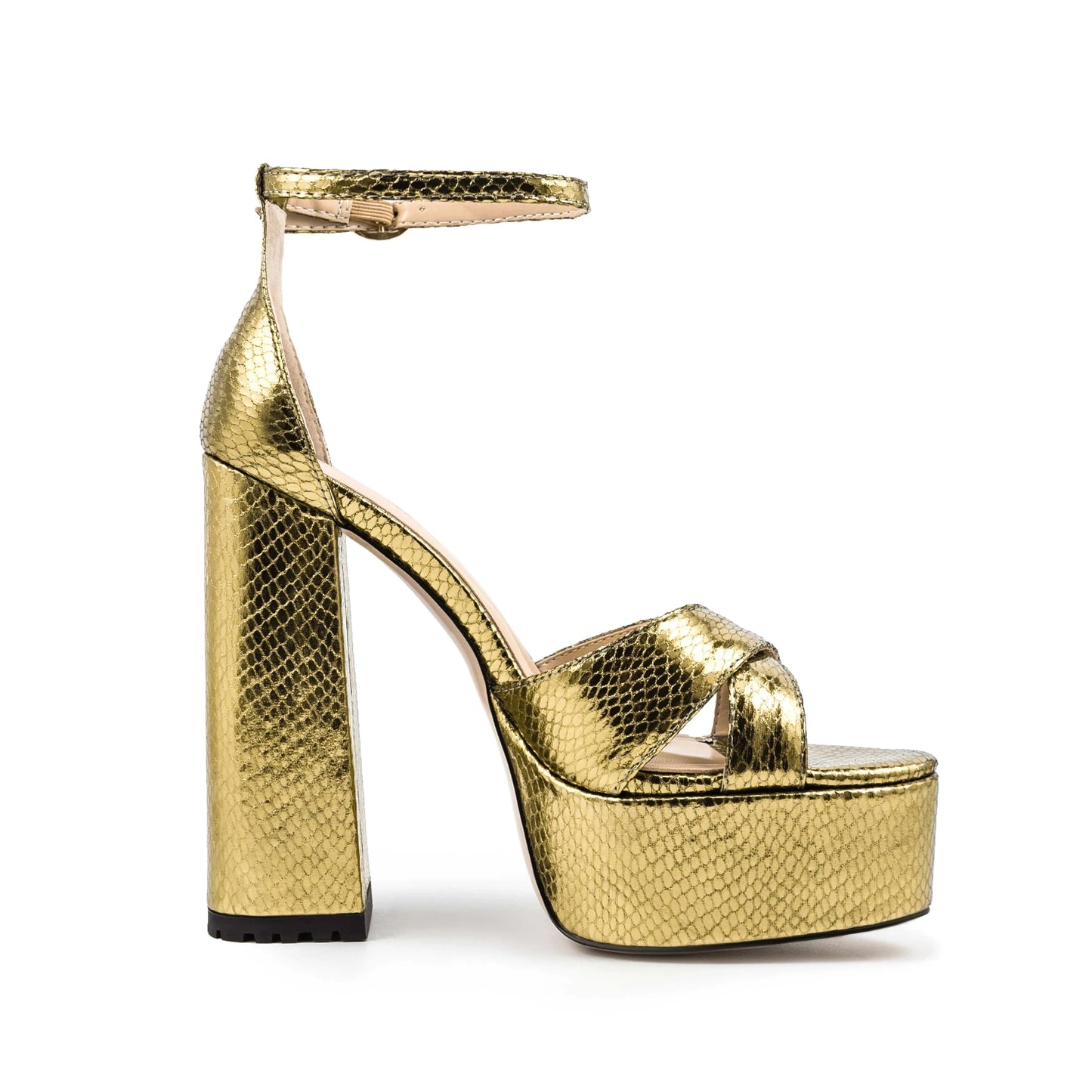 42 / Gold Ubililia Women Sandals Peep Toe Heels Party Shoes Female Large Size 14CM high Heels Fashion Summer Shoes platform heels sandals