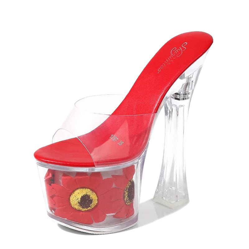 42 / Red stripper pole womens high heel shoe dance pole woman shoe dresses women lady elegant stiletto designer slippers