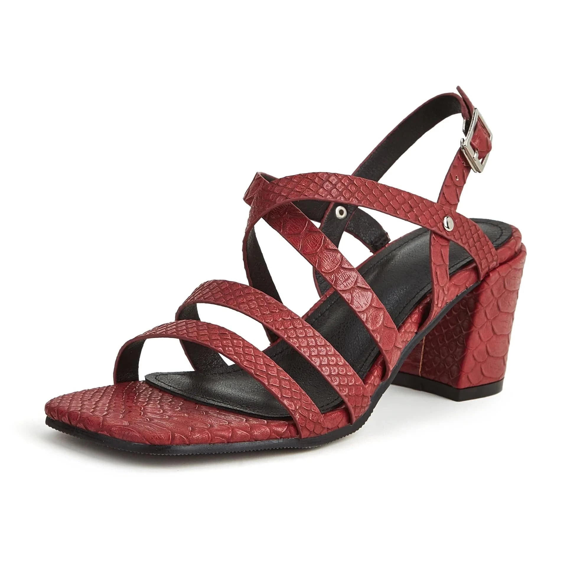 42 / Red` Women Summer Casual Block Heels Strappy Sandals Ladies Vintage Gladiator Peep Toe Ankle Strap Serpentine Sandals
