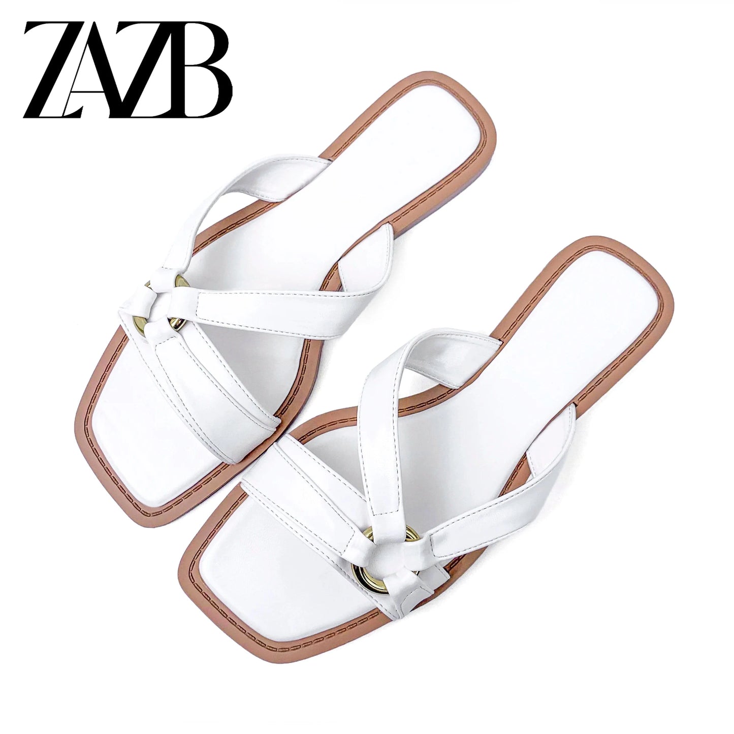 42 / White Custom solid color square designer shoes sandals for women and ladies slipper shoes luxury sandy beach  femmes fashion