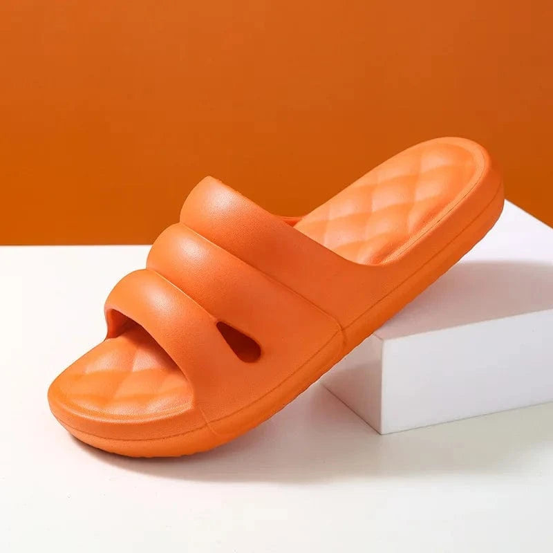 44/45 / Orange 2025 Bathroom Shower Slippers For Women Summer Soft Sole Beach Casual Shoes Couple Indoor Home House Comfortable Slippers