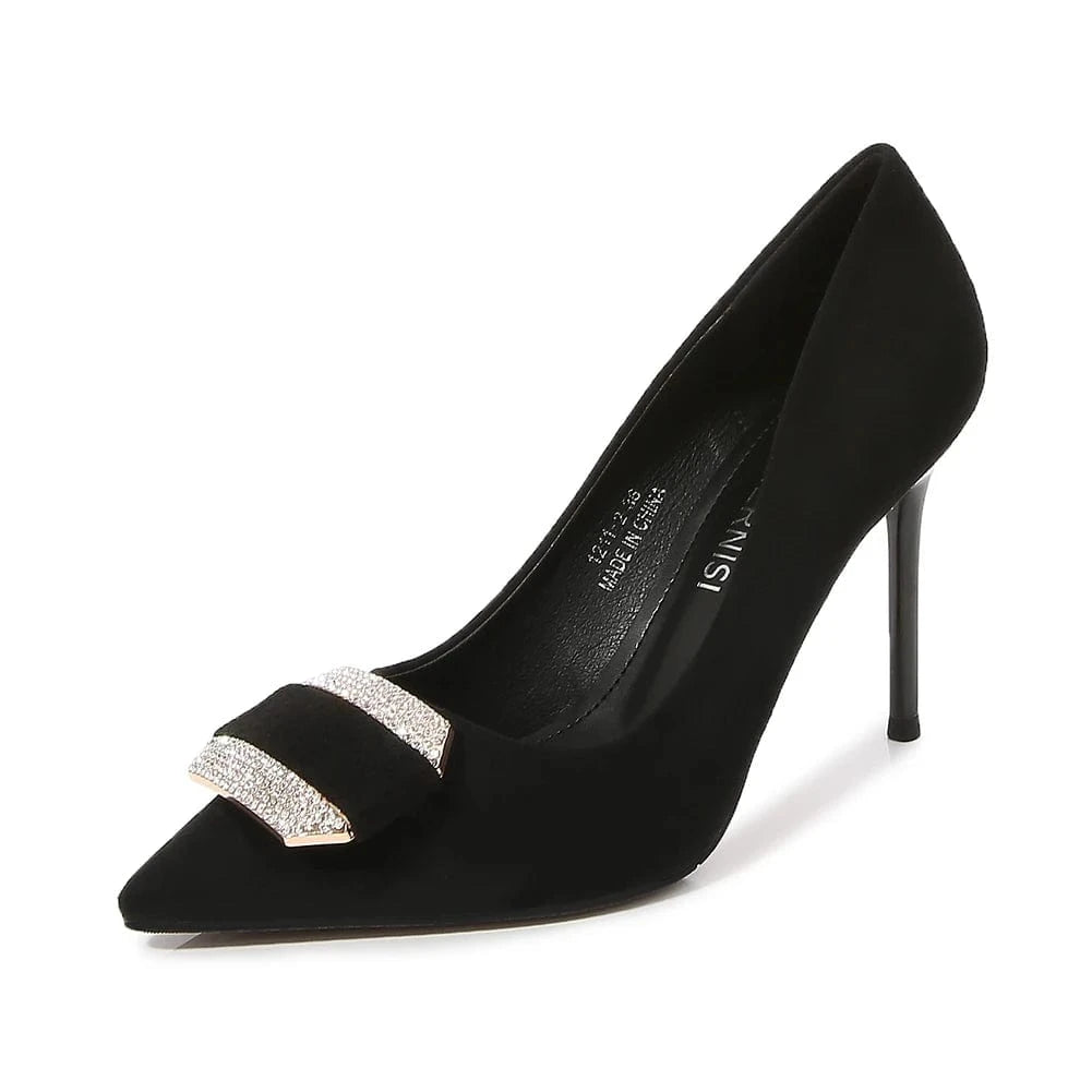 44 / Black New Design Shoes 9 CM Stiletto Heels Women's Pumps Ladies Big Size High Heels High Quality Sexy Office Shoes For Women