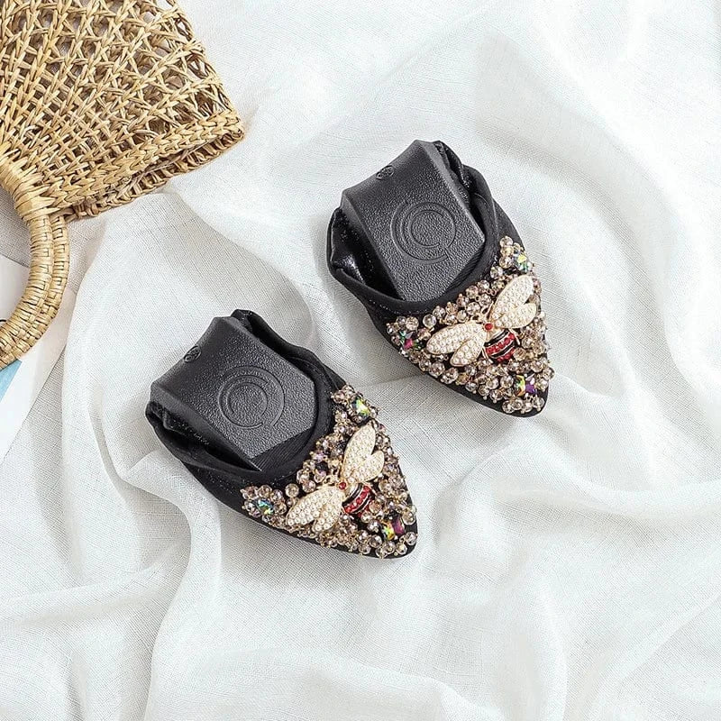 45 / Black sh12131a 2024 wholesale new big size women dress shoes ladies doll shoes