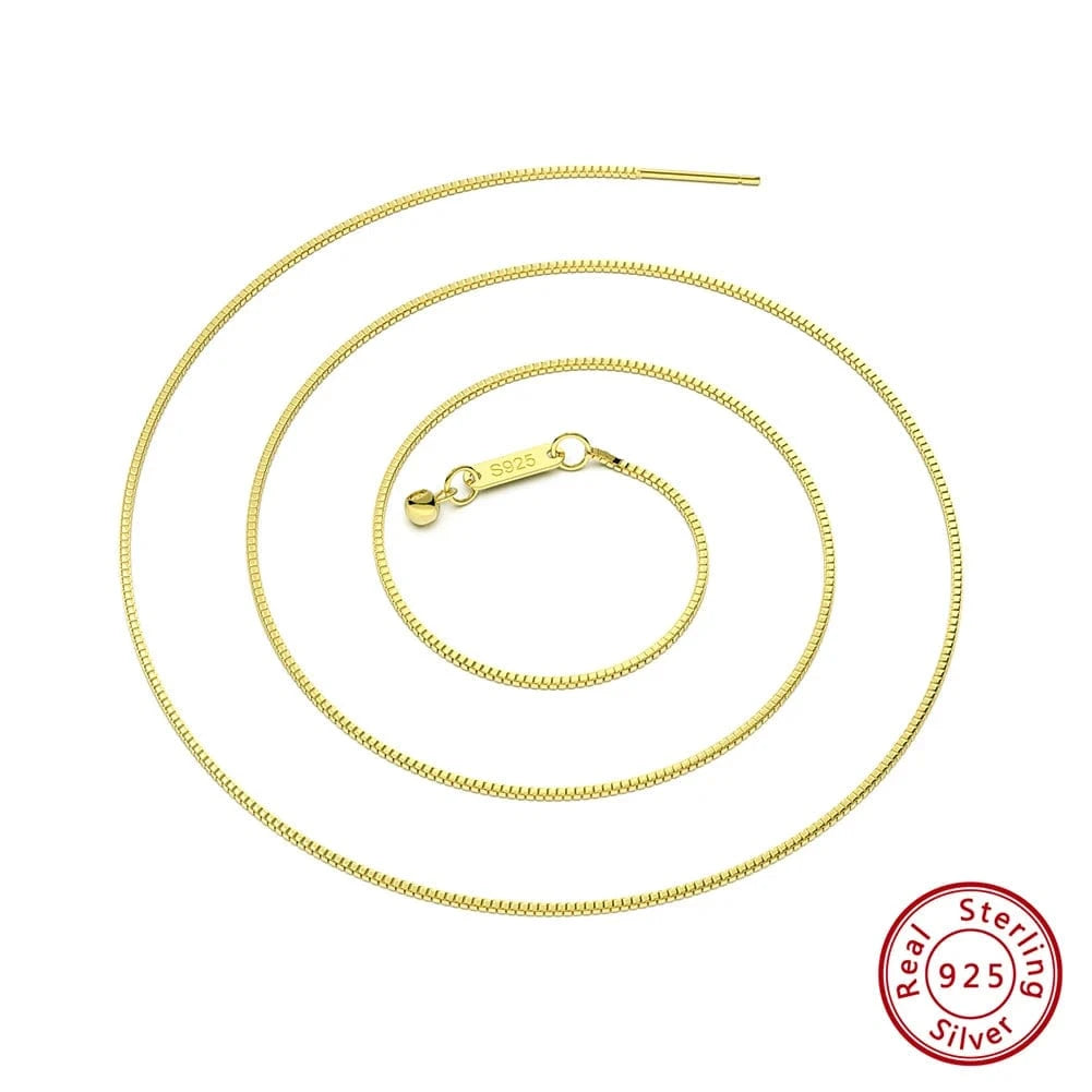 45cm / 0.6mm Box Chain 45cm RINNTIN ZK New Arrival Customized Gold Plated S925 Silver Chain With Zircon Heart Charms Personalized Alphabet Letter Necklace