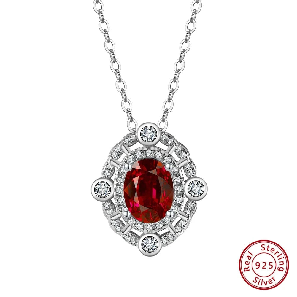 45cm/18inches / SLMN06-P RINNTIN LMN Handmade Fine Jewelry Pendant Necklace Detachable Charm Color Zirconia Mom Necklace 925 Silver Gemstone Necklace