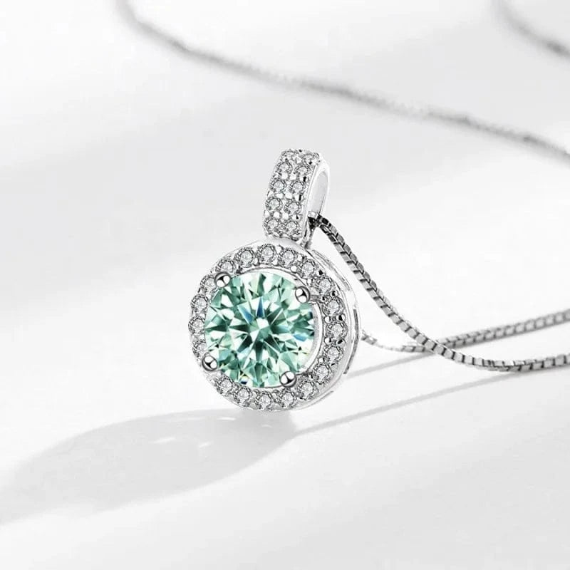 45cm / Silver Women's Customize S925 Sterling Silver Necklace High-End VVS Moissanite Stone Pendant Necklace Jewelry Elegant Diamond Gift