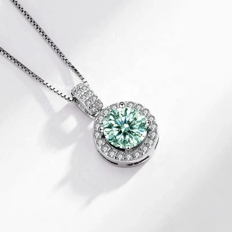 45cm / Silver Women's Customize S925 Sterling Silver Necklace High-End VVS Moissanite Stone Pendant Necklace Jewelry Elegant Diamond Gift