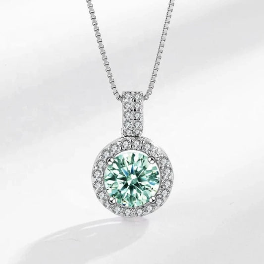 45cm / Silver Women's Customize S925 Sterling Silver Necklace High-End VVS Moissanite Stone Pendant Necklace Jewelry Elegant Diamond Gift