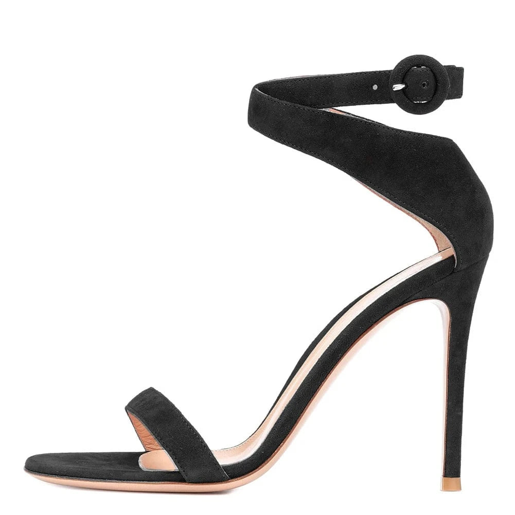 46 / Black High Quality Trending Ladies Summer Woman Red High Heels Stiletto Sandal White Sexy Shoes 2022