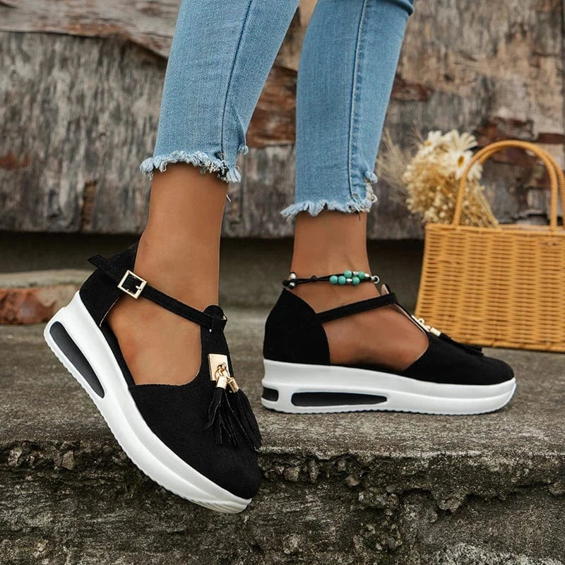 5 / 37 / Black New Arrival Cheap Price Women Leisure Shoes Ladies Girl Sandals Shoes Tassel Casual Shoes Size 43/12