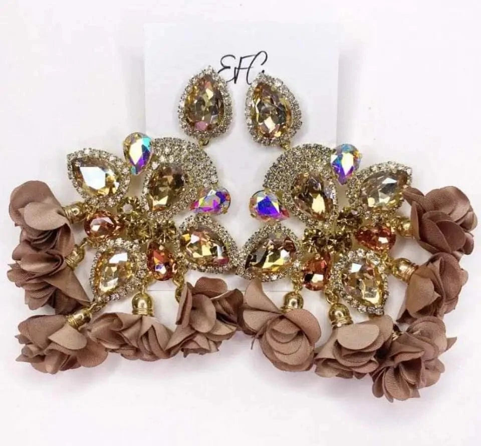 5 Kaimei Fashion Jewelry Boho Earrings Big Earrings For Women Rhinestones Pendant Crystal Statement Drop Earrings Fashion Jewelry