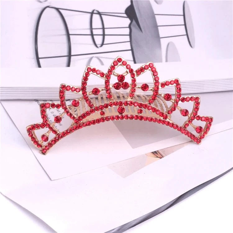 5# Wholesale Fashion Bridal Wedding zircon Rhinestone Crowns Metal Tiaras For Women