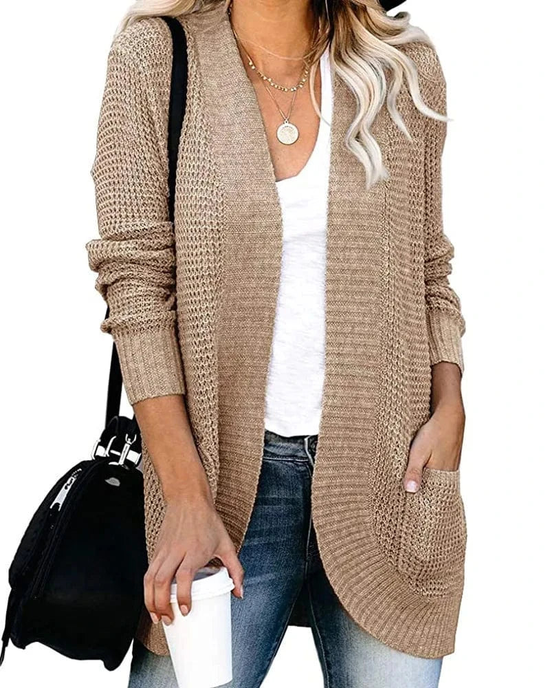 5 XL / 13 Women Casual Knitted Long Cardigan For Womens Autumn 2024 Female Long Sleeve Knit Cardigans Woman Sweater
