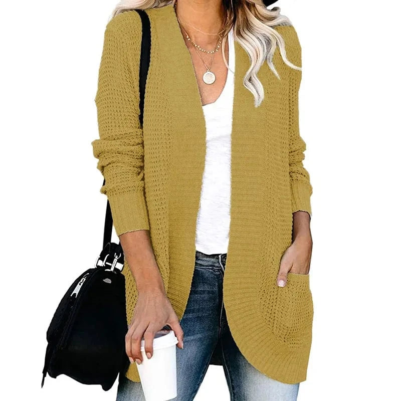 5 XL / 3 Women Casual Knitted Long Cardigan For Womens Autumn 2024 Female Long Sleeve Knit Cardigans Woman Sweater