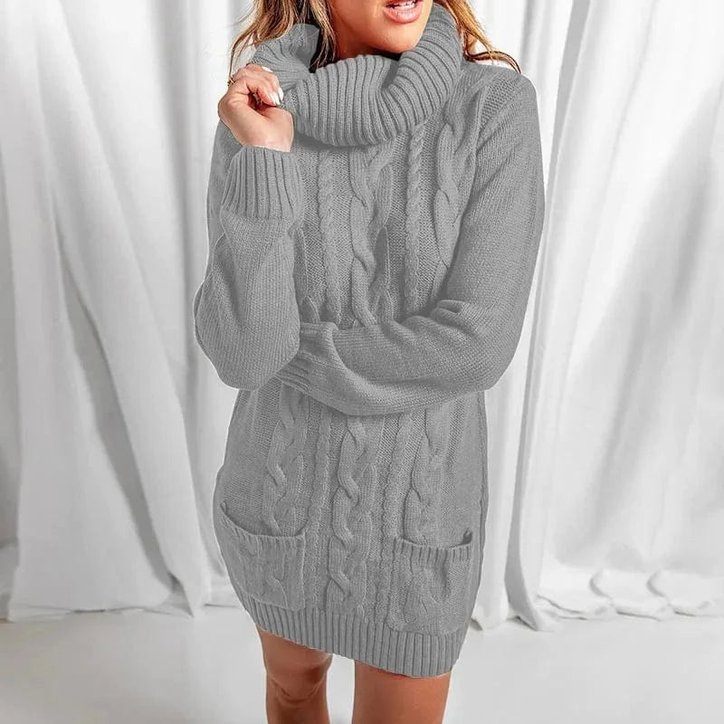 5 XL / 5 2024 New Design Autumn-Winter Large Size Fashion Pullover Woman's Dress Sweater