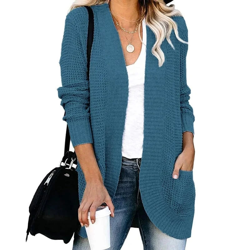 5 XL / 7 Women Casual Knitted Long Cardigan For Womens Autumn 2024 Female Long Sleeve Knit Cardigans Woman Sweater