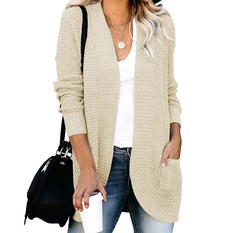 5 XL / 9 Women Casual Knitted Long Cardigan For Womens Autumn 2024 Female Long Sleeve Knit Cardigans Woman Sweater