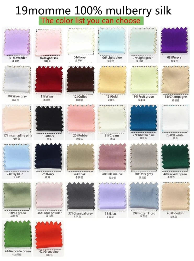 50x75cm / 19mm Silk Fabric Spot Color Luxurious Silk Pillowcase and Eye Mask Set