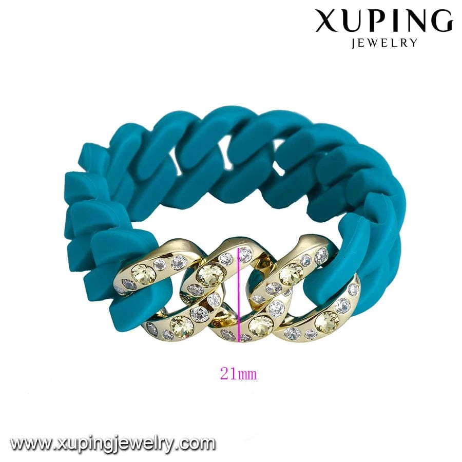 51888 Xuping Buy 1 Get 1Free Rubbzz Fashion new design Neutral ubiquitous cool personality bangle