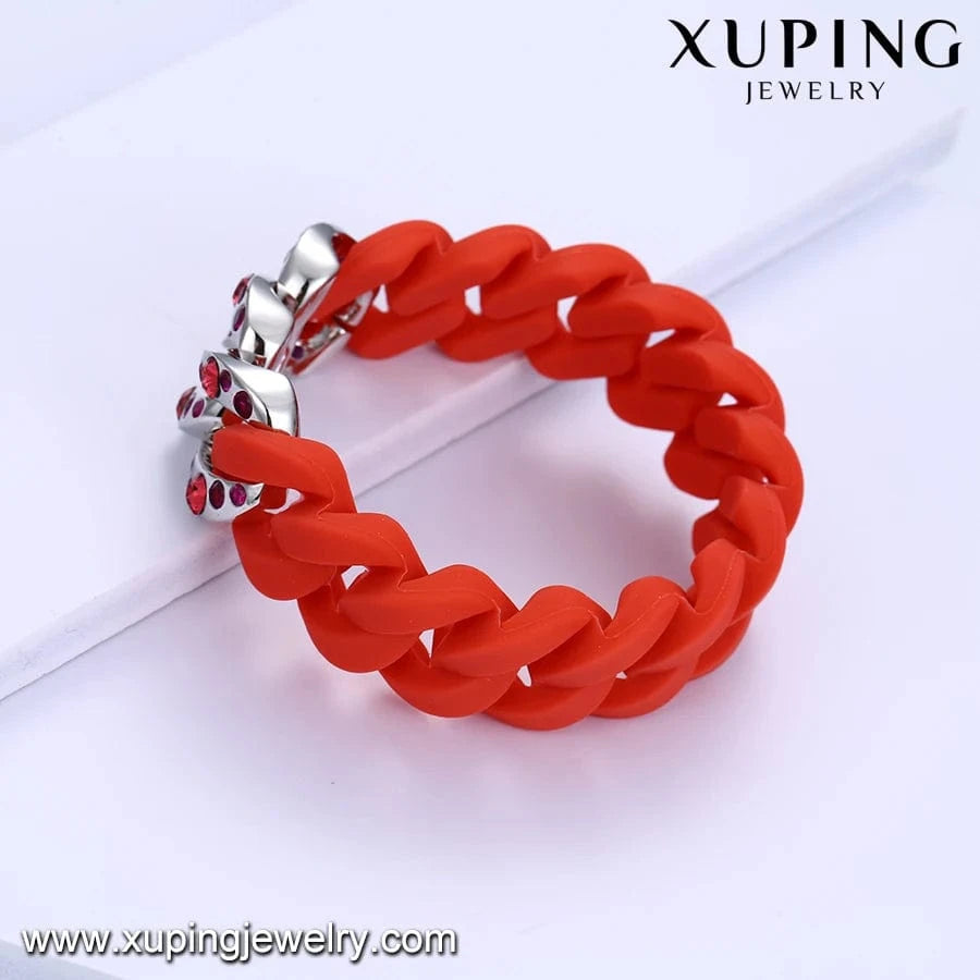 51898 Xuping Rubbzz Fashion new design Neutral ubiquitous cool personality stretch Buy one get one free bangle