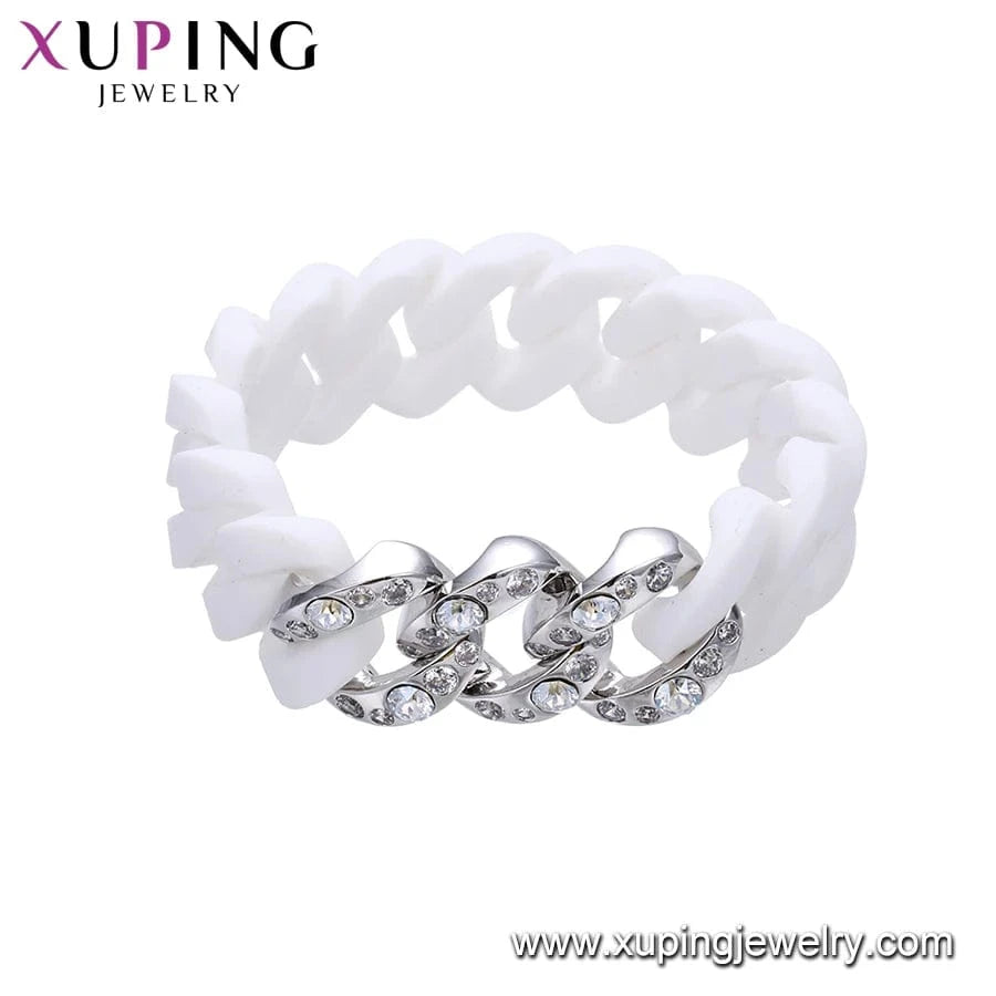 57(±2)mm / 4# 51898 Xuping Rubbzz Fashion new design Neutral ubiquitous cool personality stretch Buy one get one free bangle