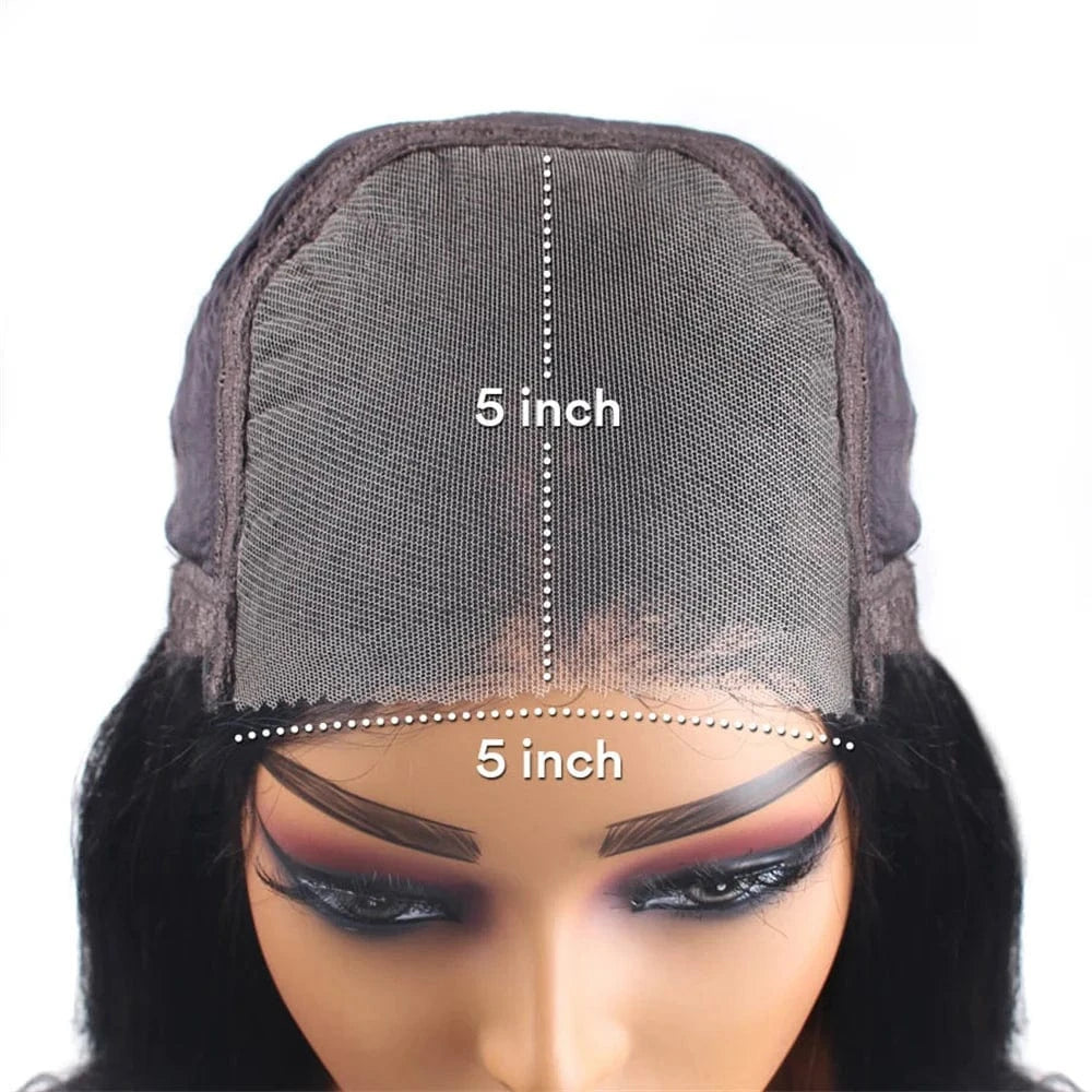 5x5 Glueless Wig / 200% / United States|18inches Glueless Wig Deep Wave Human Hair Wigs Ready To Wear Pre-Cut Lace Wear And Go Glueless Wigs Lace Front Human Hair Wig For Women