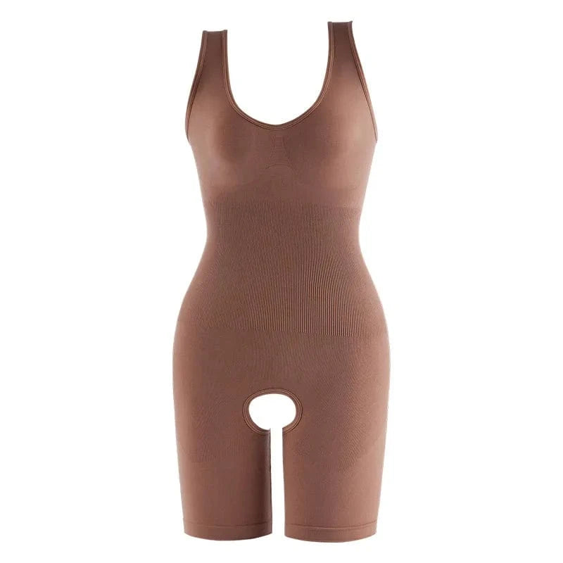 5XL / Brown 2024 Dropshipping Waist Belt Fajas Colombianas Corrective Girdle Tummy Control Slimming Body Suit Faja Shapewear Women