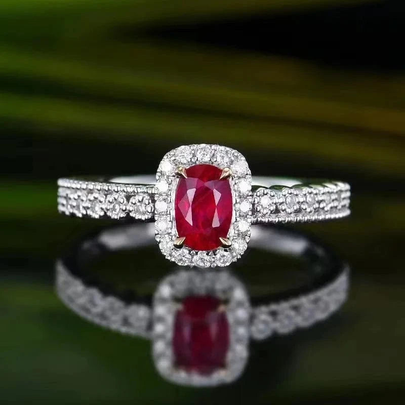 6.5 / 18k Gold 0.68ct Natural unheated pigeon ruby ring SGARIT Fine Jewelry  Mozambique 18k Gold 0.68ct Natural unheated pigeon ruby ring natural gemstones jewelry