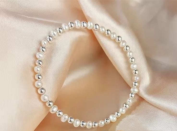6.5'' / 4mm pearl w/ S925 beads New style high quality 14k gold filled beaded pearl bracelet fashion permanent jewelry for women