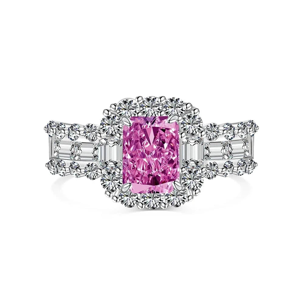 6 / DY120787-S-W-RR Dylam Top Picked S925 Silver Rhodium Plated Eternity Band Anniversary Birthday Gift Women 8A Cubic Zirconia Wedding Promise Ring