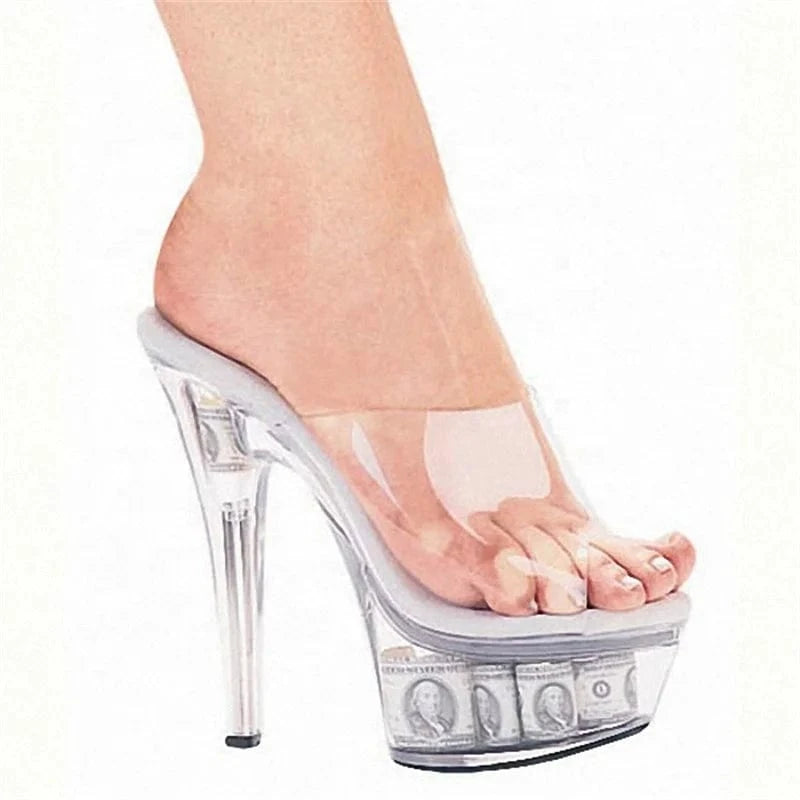 6 inch-15cm womens slippers Boots high heel sandals Women party stiletto heel for models pole dancing Exotic Stripper sandals